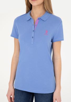 Kadın Koyu Mavi Basic Polo Yaka Tişört - 50280060220