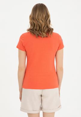 Kadın Nar Çiçeği Basic Tişört - 50280066030