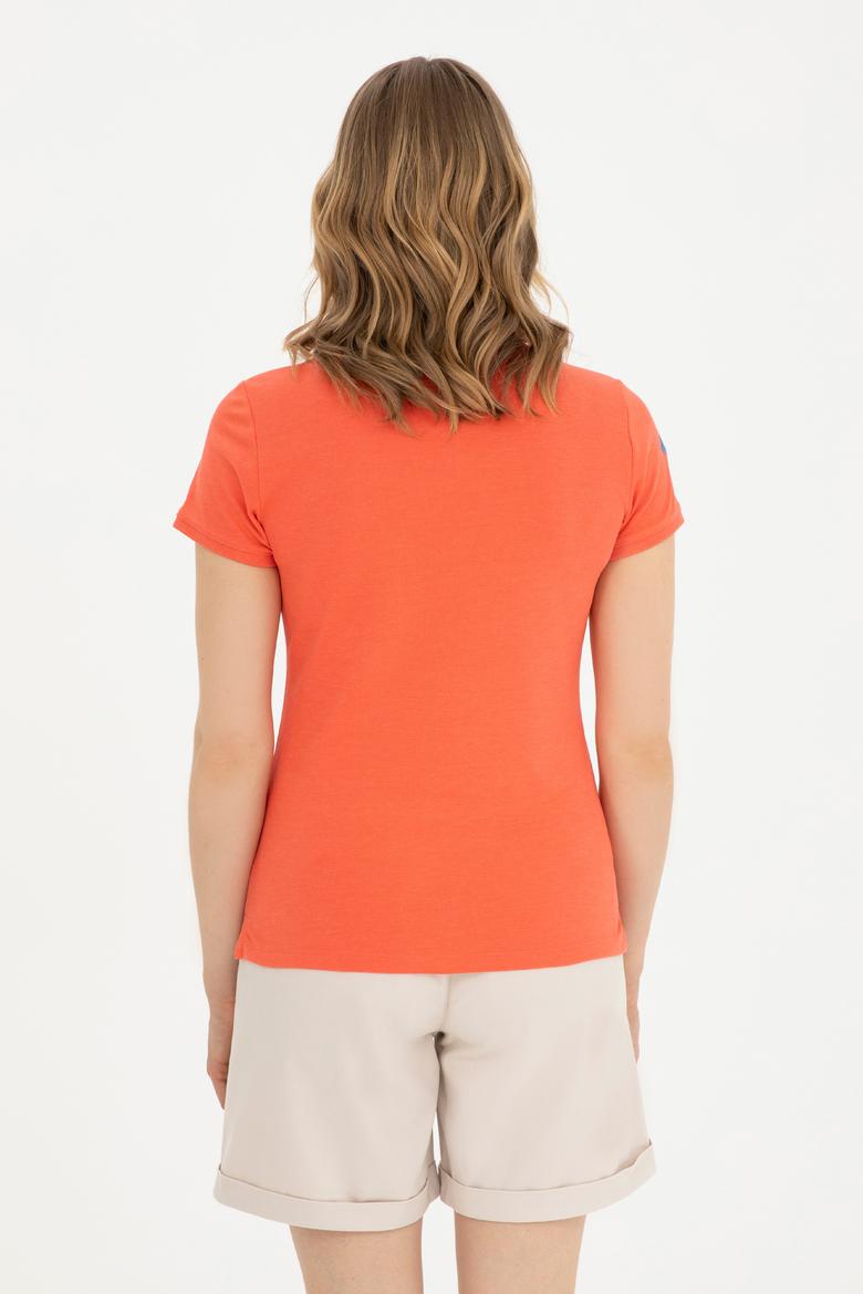 Kadın Nar Çiçeği Basic Tişört - 50280066030