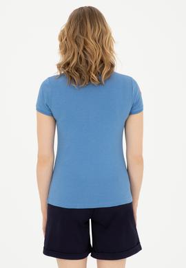 Kadın Saks Basic Tişört - 50280066038