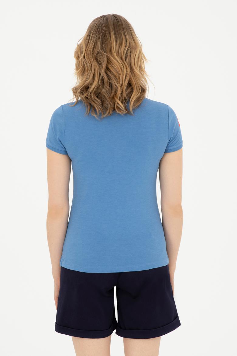 Kadın Saks Basic Tişört - 50280066038