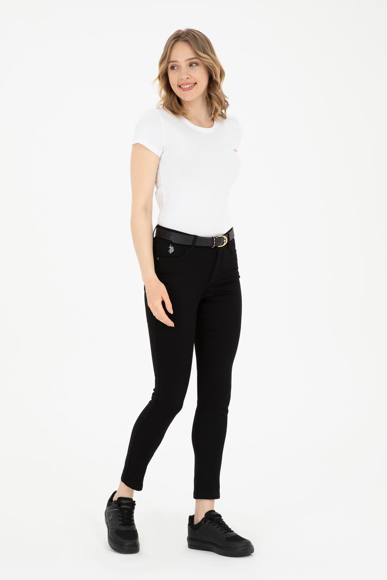 Kadın Beyaz Bisiklet Yaka Basic Tişört - 50288686008