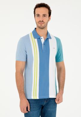 Erkek Regular Fit Polo Yaka Koyu Mavi Tişört - 50281515028