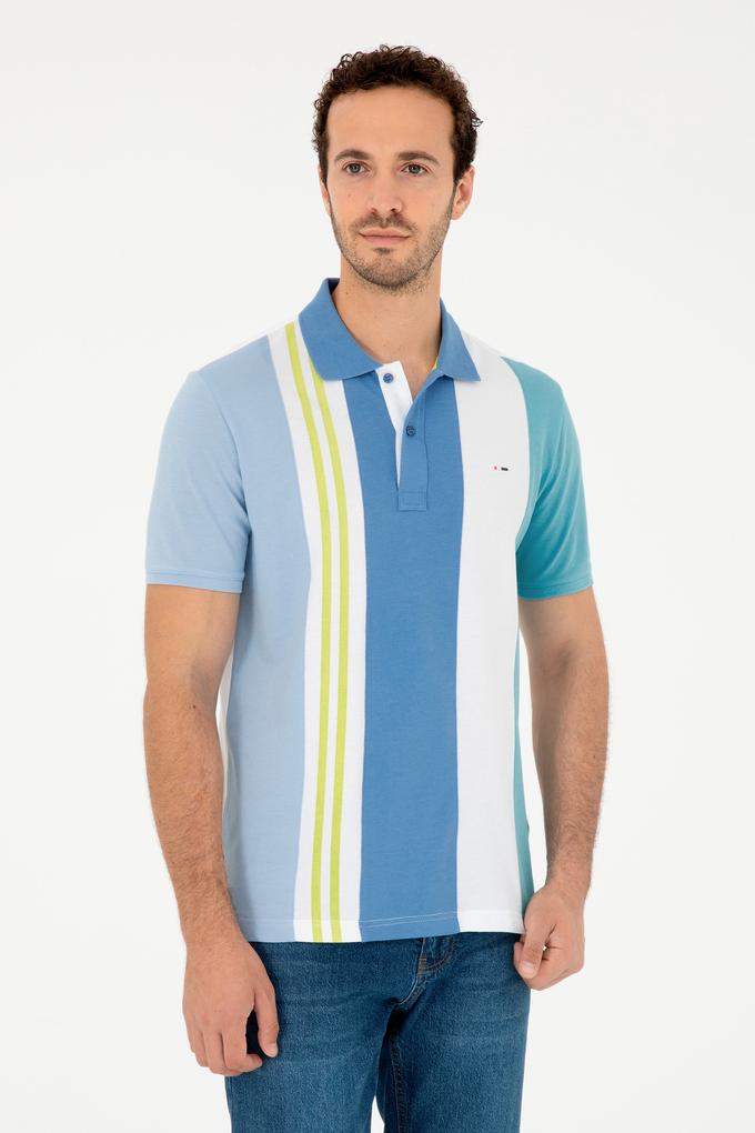 Erkek Regular Fit Polo Yaka Koyu Mavi Tişört