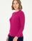 Kadın Fuşya Bisiklet Yaka Basic Kazak
