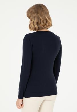 Kadın Lacivert Basic V Yaka Kazak - 50288997026