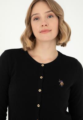 Kadın Siyah Basic Triko Hırka - 50288991042