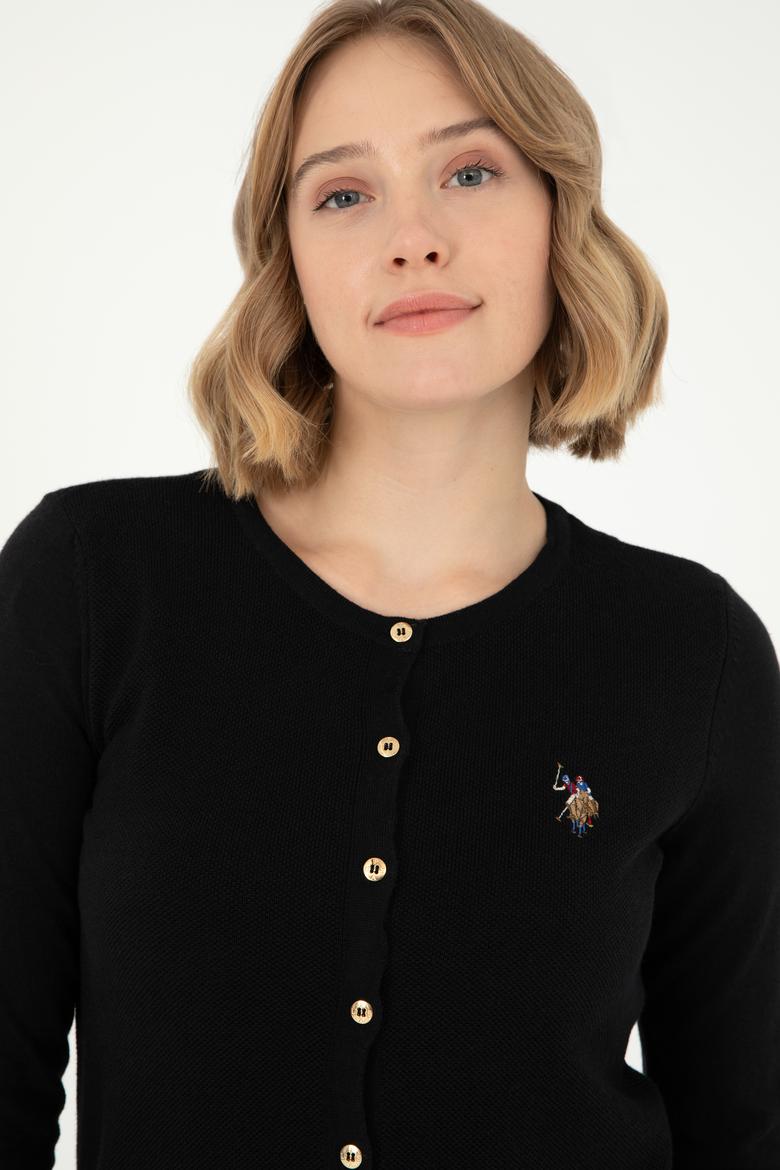 Kadın Siyah Basic Triko Hırka - 50288991042