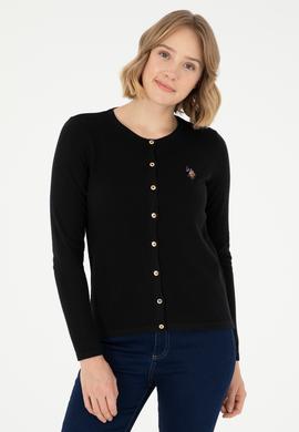 Kadın Siyah Basic Triko Hırka - 50288991042