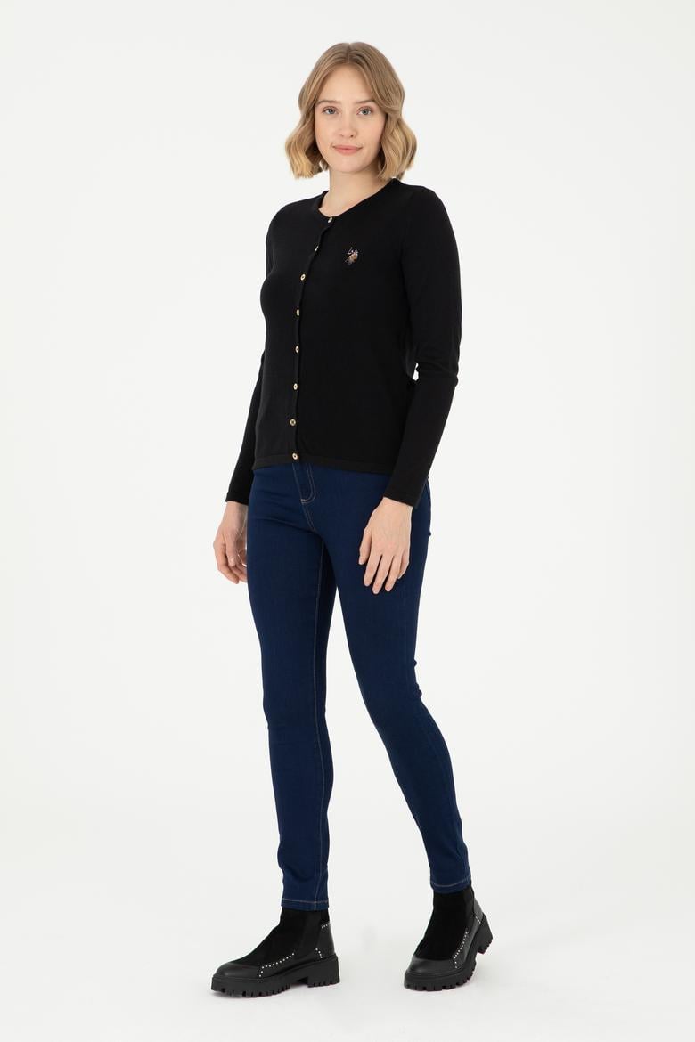 Kadın Siyah Basic Triko Hırka - 50288991042