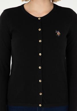 Kadın Siyah Basic Triko Hırka - 50288991042