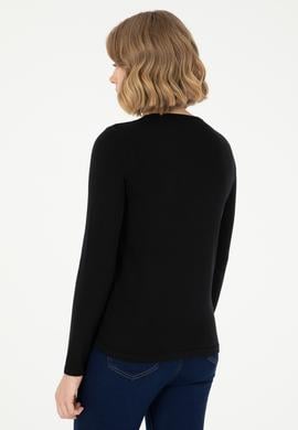 Kadın Siyah Basic Triko Hırka - 50288991042