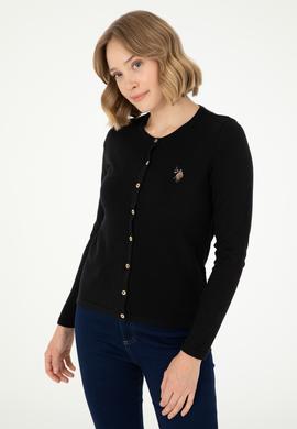 Kadın Siyah Basic Triko Hırka - 50288991042