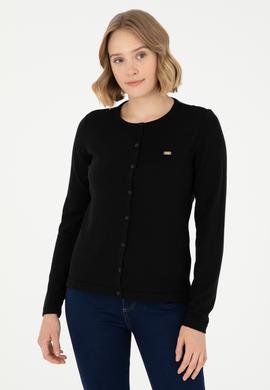 Kadın Siyah Basic Triko Hırka - 50288996001