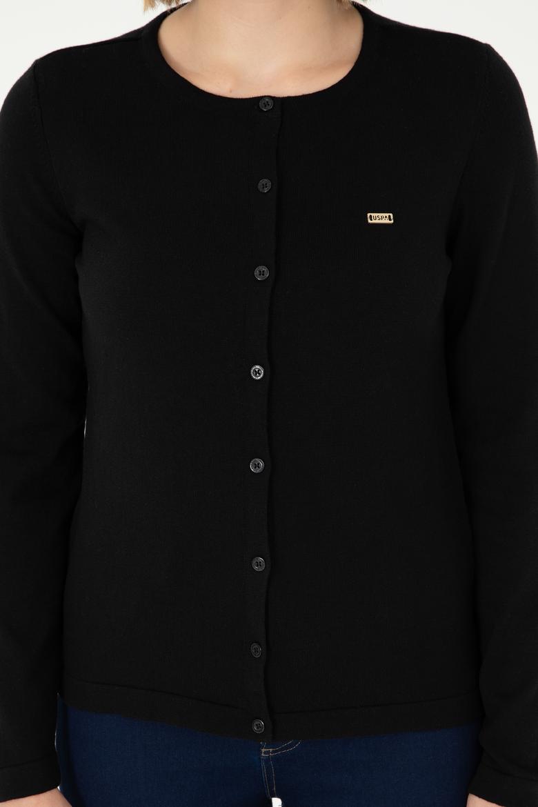 Kadın Siyah Basic Triko Hırka - 50288996001