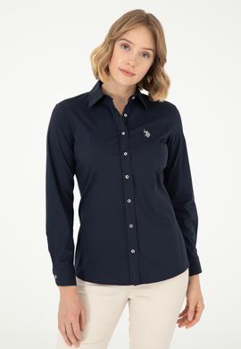 Kadın Lacivert Uzun Kollu Basic Gömlek - 50293919010