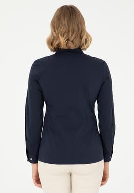 Kadın Lacivert Uzun Kollu Basic Gömlek - 50293919010