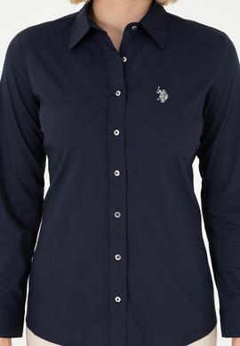 Kadın Lacivert Uzun Kollu Basic Gömlek - 50293919010