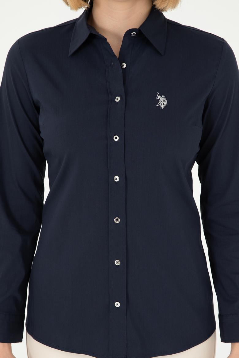 Kadın Lacivert Uzun Kollu Basic Gömlek - 50293919010