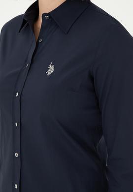 Kadın Lacivert Uzun Kollu Basic Gömlek - 50293919010