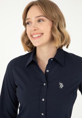 Kadın Lacivert Uzun Kollu Basic Gömlek - 50293919010