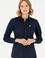 Kadın Lacivert Uzun Kollu Basic Gömlek