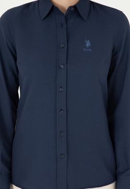 Kadın Lacivert Uzun Kollu Basic Gömlek - 50295711028