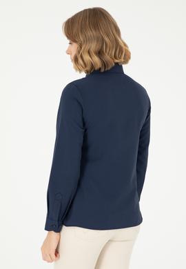 Kadın Lacivert Uzun Kollu Basic Gömlek - 50295711028