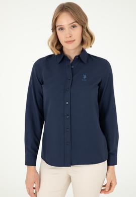 Kadın Lacivert Uzun Kollu Basic Gömlek - 50295711028