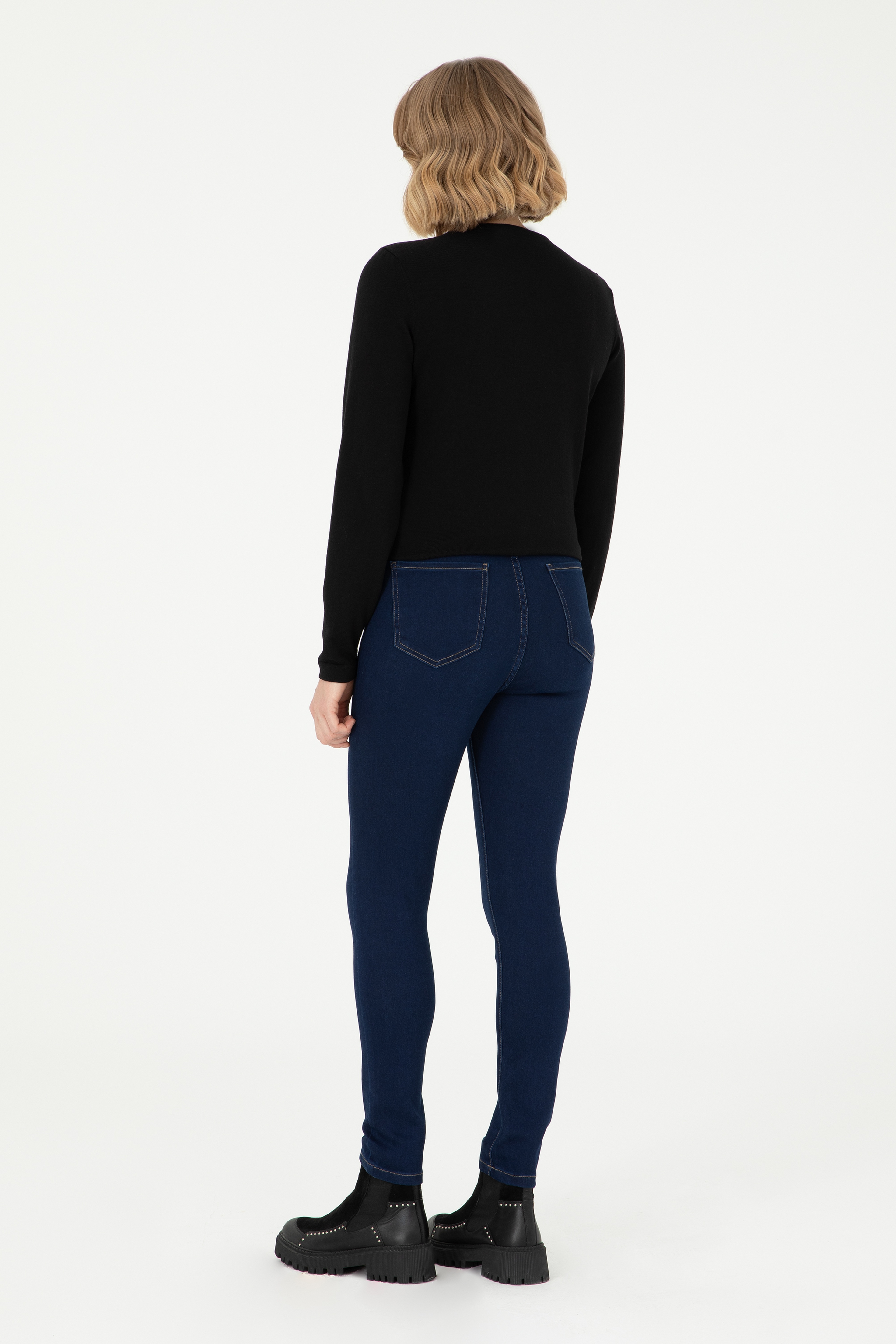 Kadın Eflatun Jean Pantolon - Image 4