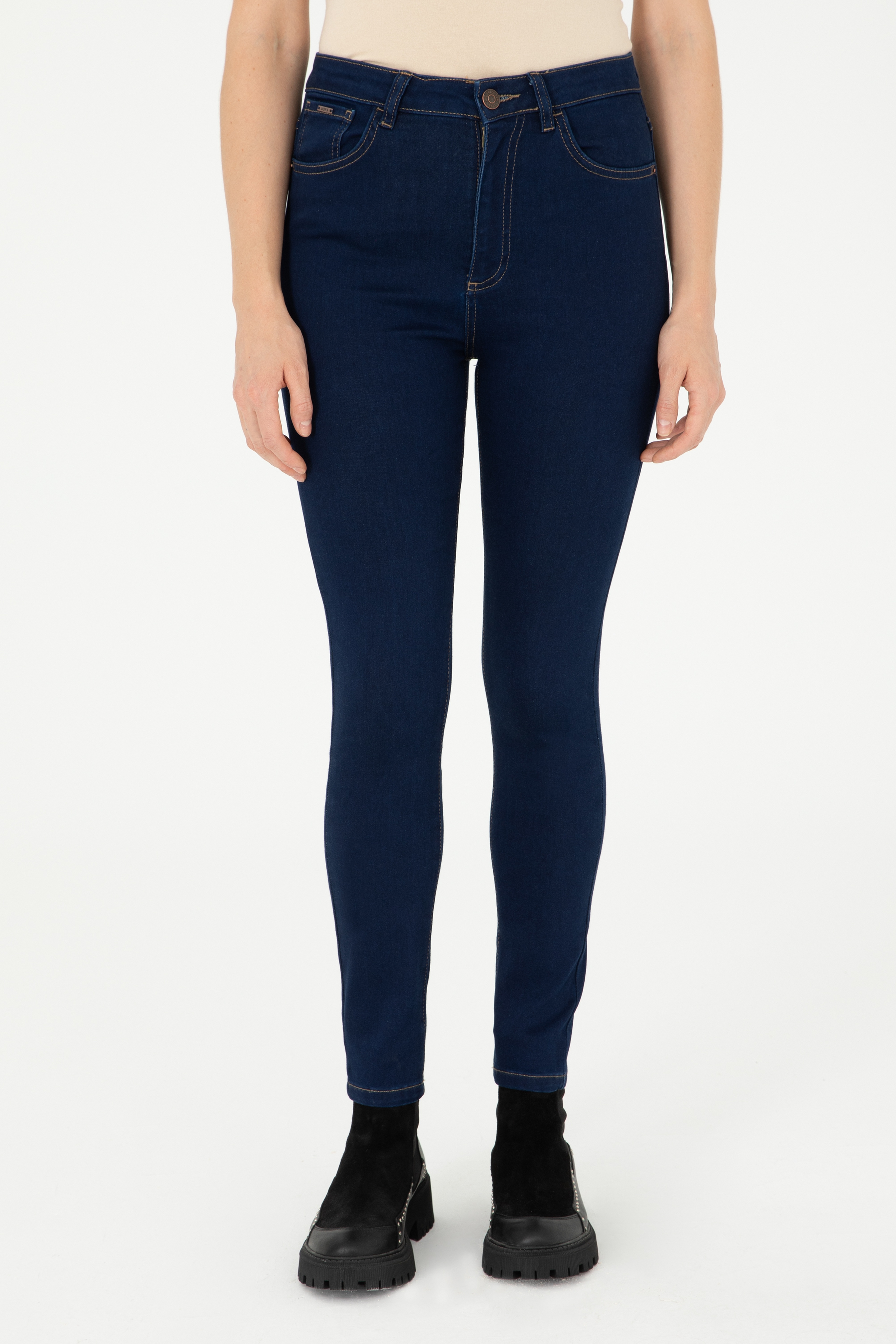 Kadın Eflatun Jean Pantolon - Image 2
