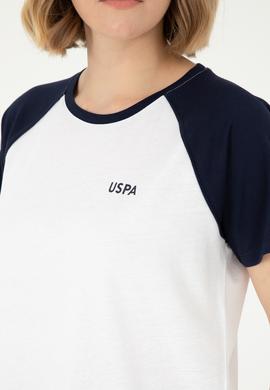 Kadın Lacivert Bisiklet Yaka Tişört - 50294759020