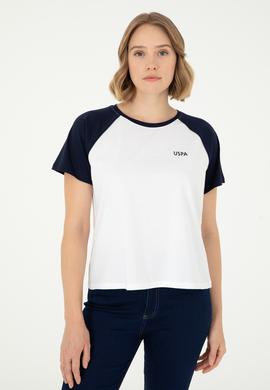 Kadın Lacivert Bisiklet Yaka Tişört - 50294759020