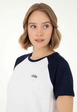 Kadın Lacivert Bisiklet Yaka Tişört - 50294759020