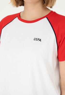 Kadın Kırmızı Bisiklet Yaka Tişört - 50294759006