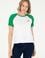 Kadın Yeşil Bisiklet Yaka Tişört