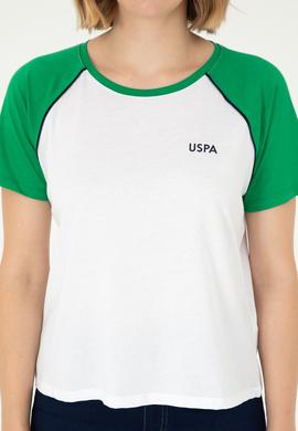 Kadın Yeşil Bisiklet Yaka Tişört - 50294759009