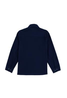 Erkek Çocuk Lacivert Uzun Kollu Basic Gömlek - 50297377038