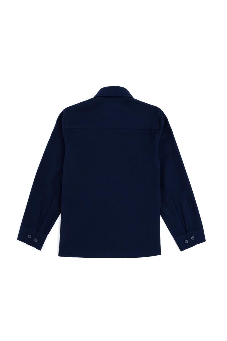 Erkek Çocuk Lacivert Uzun Kollu Basic Gömlek - 50297377038
