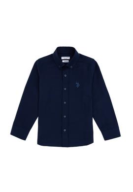 Erkek Çocuk Lacivert Uzun Kollu Basic Gömlek - 50297377038