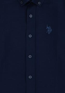 Erkek Çocuk Lacivert Uzun Kollu Basic Gömlek - 50297377038