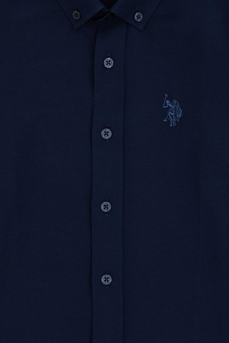 Erkek Çocuk Lacivert Uzun Kollu Basic Gömlek - 50297377038