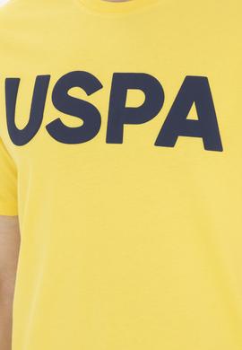 Erkek Regular Fit Bisiklet Yaka Sarı Basic Tişört - 50279620239