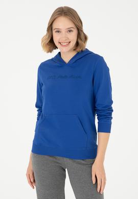 Kadın Saks Kapüşonlu Sweatshirt - 50296947016