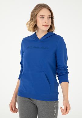 Kadın Saks Kapüşonlu Sweatshirt - 50296947016