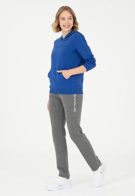 Kadın Saks Kapüşonlu Sweatshirt - 50296947016