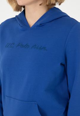 Kadın Saks Kapüşonlu Sweatshirt - 50296947016