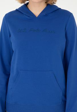 Kadın Saks Kapüşonlu Sweatshirt - 50296947016