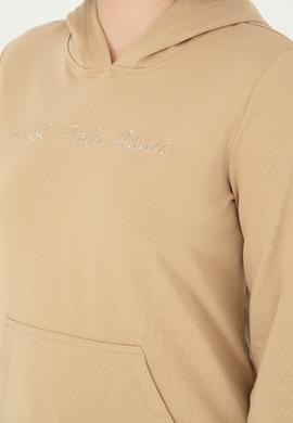 Kadın Kum Kapüşonlu Sweatshirt - 50296947040