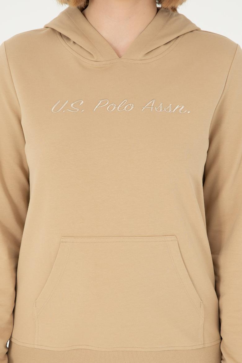 Kadın Kum Kapüşonlu Sweatshirt - 50296947040
